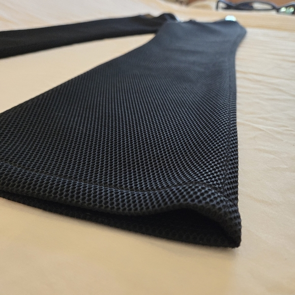 Prada | Black Textured Straight-Leg Pants with Patent Trim | Size 40 - Picture 3 of 8